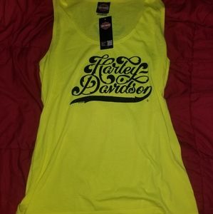 Cute HD Tank, neon yellow size 2X